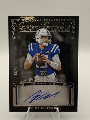 Panini National Treasures Genre Graphs Riley Leonard #GG-RLD Colts Autograph /99