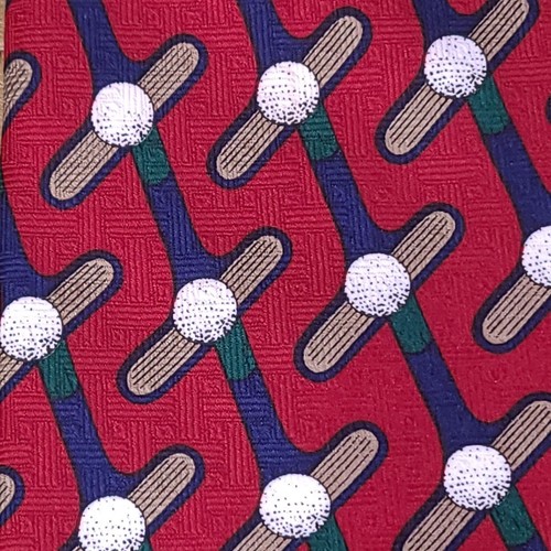 Sky Bend Country Club Polyester Necktie Golf Ball Putter Novelty Tie
