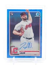 LOGAN ALLEN 2020 BOWMAN CHROME BLUE REFRACTOR ROOKIE AUTO /150 Q3249