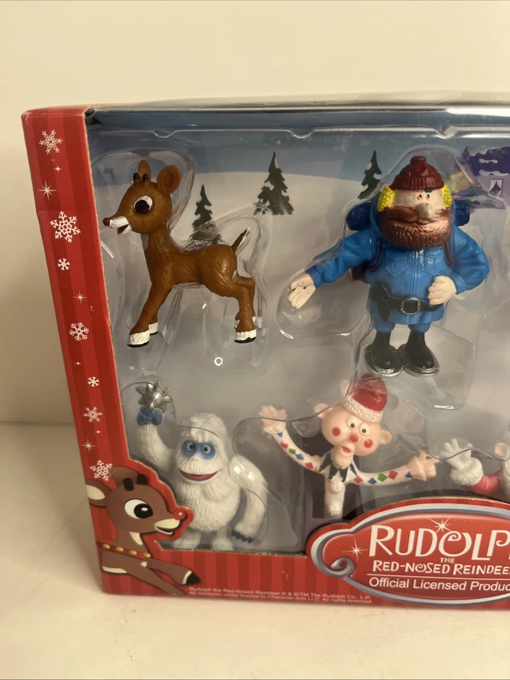 Juego de 8 figuras de Rudolph el reno nariz roja juguetes inadaptados personajes Foto 2 de 4