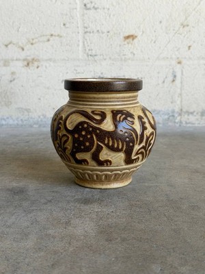 Michael Andersen & Søn Danish Tiger Ceramic Vase Mid-Century 1960s