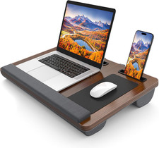 Laptop Lap Desk   Portable Large Bed Desk for Laptops up to 17", with Wrist Rest