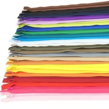 60pcs 12 inch Zippers-25Colors Nylon Coil Zipper Bulk #3 Zippers for Tailor S...