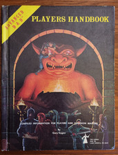 Player's Handbook 2010 AD D TSR Advanced Dungeons Dragons EX 7th printing 1980
