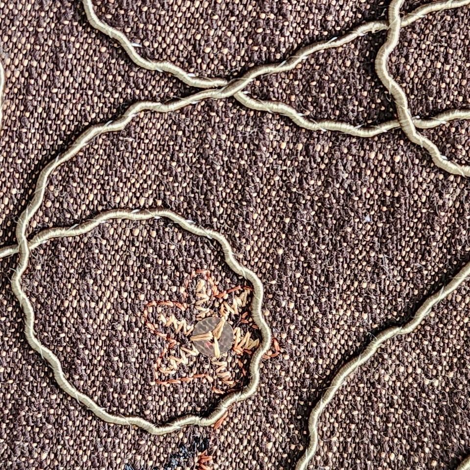 Joseph Ribkoff Jacket Womens 6 Brown Copper Embroidered Embellished Art To Wear - Image 4 of 4