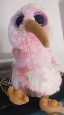 TY Beanie Boos-KIWI Tie Dyed Bird 9" Stuffed Plush Glitter VGC pre-owned