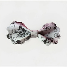 Disney Minnie Mouse Bow Hair Clip for Girls, White/Black/Pink, Cartoon Theme