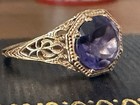 14KYG Iolite Filigree Ring 6 — photo 2