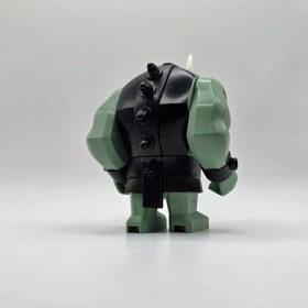 LEGO Troll Sand Green w Black Armor Minifigure (cas424) Castle Fantasy Era 7097