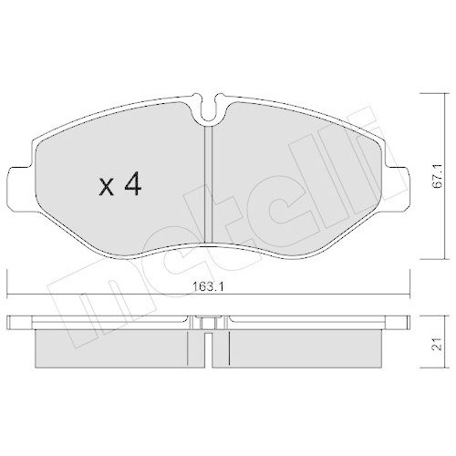 Plaquettes de frein pour Iveco Daily Metelli 22-0671-1 trajet urbain