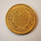 1851   $1 DOLLAR LIBERTY HEAD TYPE 1 GOLD COIN **NICE** FREE SHIPPING! C1699