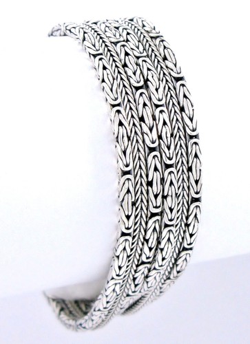 Sterling Silver 925 Silpada B1452 Go Gorgeous 6-Strand Byzantine & Foxtail Link - Picture 8 of 15