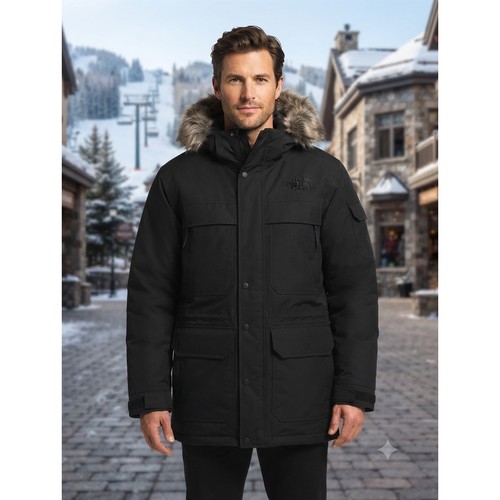 The North Face McMurdo Parka III Down Jacket Men's M Black Nylon Winter Coat