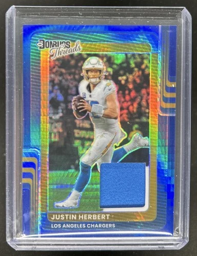 2025 Donruss Optic Justin Herbert Blue Hyper (RAW)