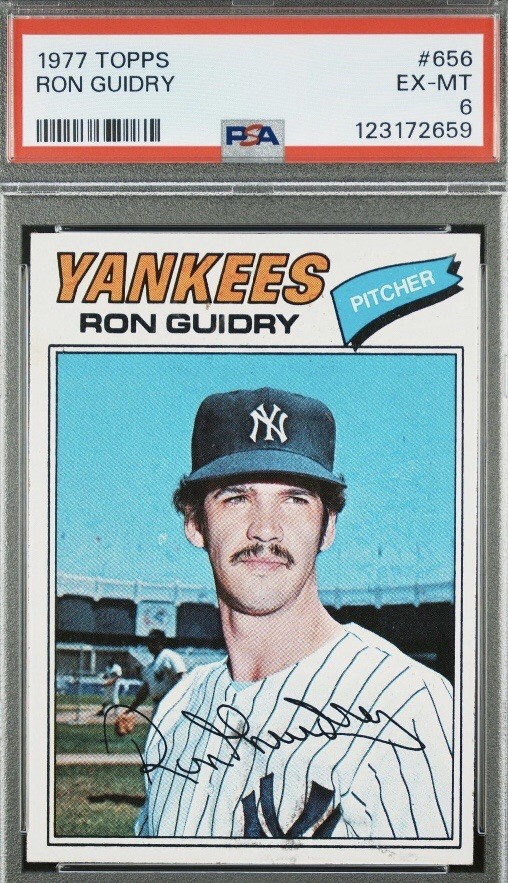 1977 Topps Ron Guidry #656 PSA 6 EX-MT