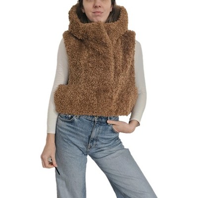 Cos Teddybär Weste Pullover Jacke Cropped Hoodie Gr. M L warm