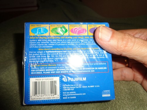 fujifilm mini cd-r 24 min.210 mb.upto 24x write speed 9 ea. - Picture 3 of 3