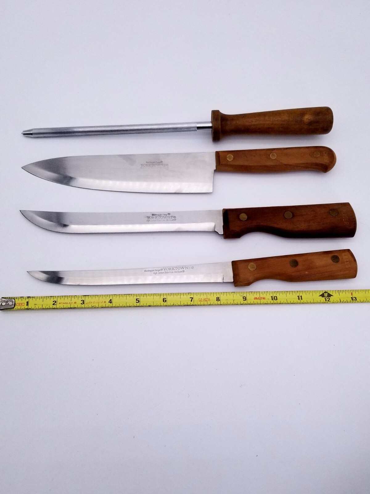 Vintage Washington Yorktowne 3 Knife Set Chef Slicer Fillet