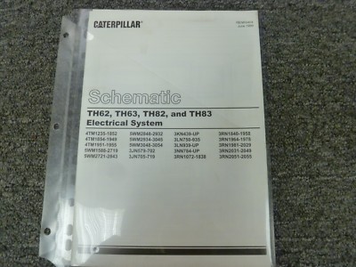 Caterpillar Cat TH62 TH63 TH82 TH83 Telehandler Electrical