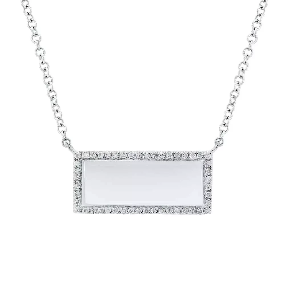 Engravable bar 2024 necklace 14k gold