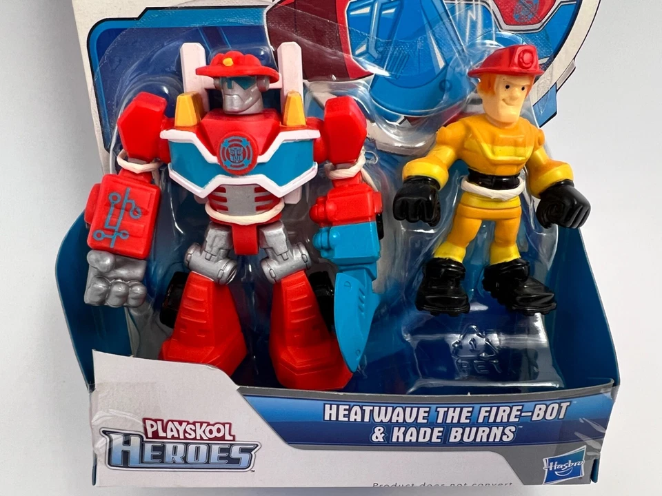Playskool Heroes Transformers Rescue Bots Heatwave the Fire-Bot and Kade Burns - Image 3 of 4