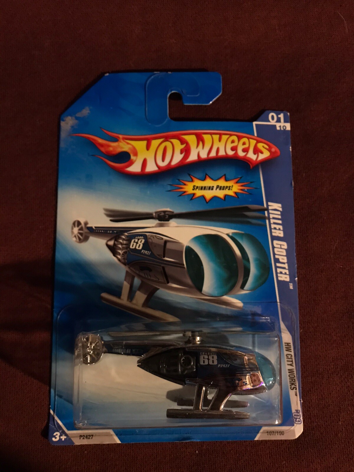 2009 Hot Wheels Killer Copter HW City Works BRAND NEW