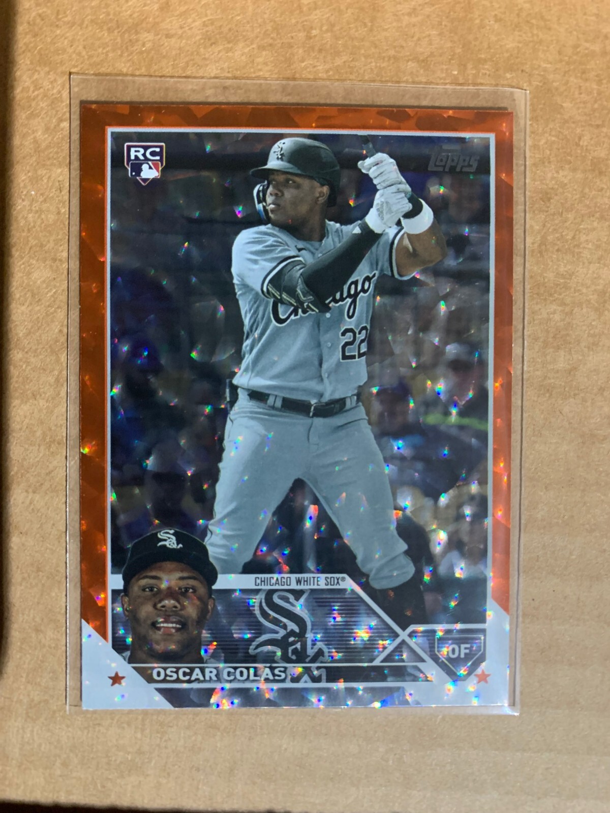 OSCAR COLAS 2023 Topps Series 2 #545 Orange Foil Rookie RC /299