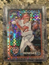 2024 Topps Chrome Joey Meneses X-Fractor Refractor Washington Nationals