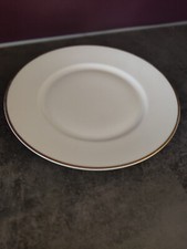 Volkstedt Elfenbein edler Speiseteller mit Goldrand Dm. 24,5 cm