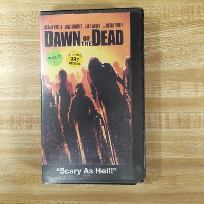 Dawn of the Dead 2004 VHS Rental Clamshell Zack Snyder George Romero James Gunn
