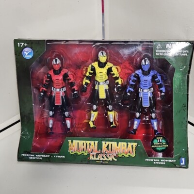 Mortal Kombat Klassic Cyrax Sektor Smoke 15 POA 3-Pack Jazwares MK