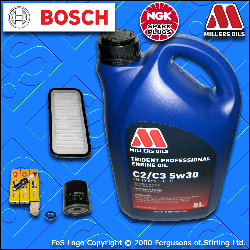 SERVICE KIT for CITROEN C1 1.0 OIL AIR FILTERS PLUGS +OIL (2005-2014)