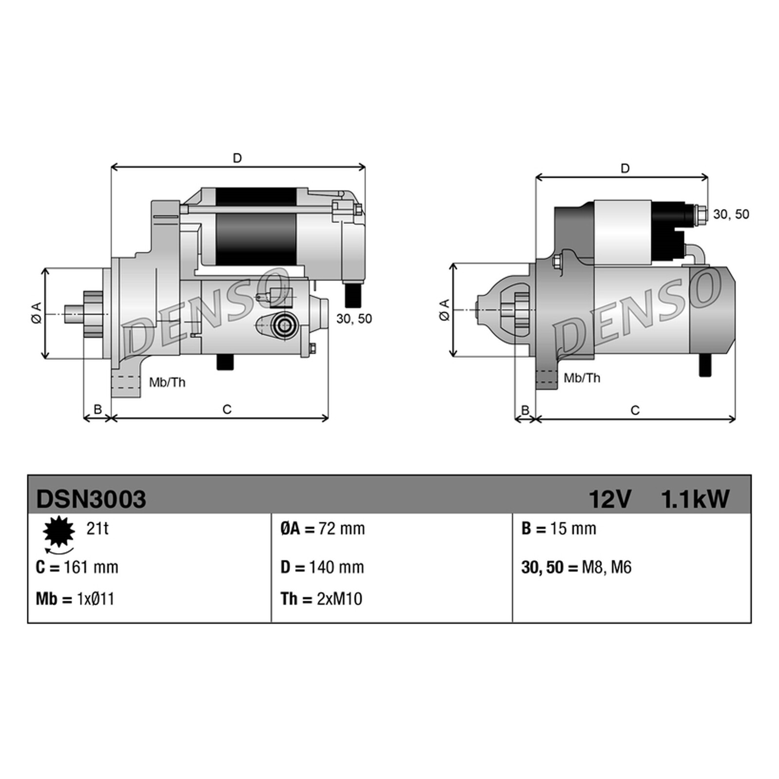 Denso DSN3003 Starter Motor for sale online eBay