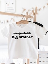 Only Child Big Brother T-Shirt, Promoted to Big Brother, Sibling Clothes