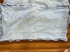 Vtg Pair / 2 Ct Laura Ashley Ruffled Denim  Pillow Shams King  . Thick Denim — photo 2