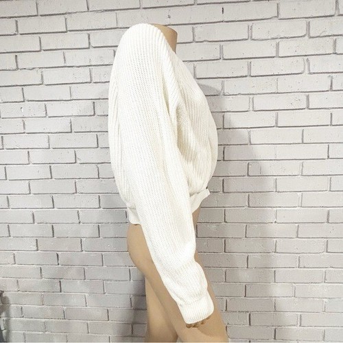 Asos Monki Women's White Button-Up Cardigan - Size Large - Picture 9 of 12