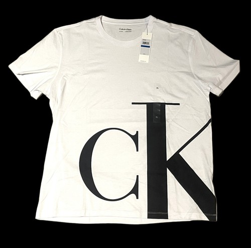 Calvin Klein Men's Basic T-Shirt CK Logo SP40574750 White Size XL - Picture 1 of 7
