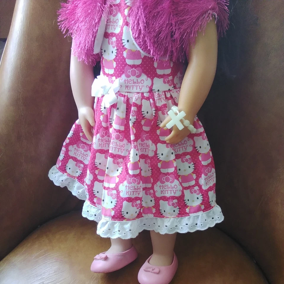 18 «Наше поколение Battat кукла Hello Kitty версия длинный каштановые волосы Disney платье  - Изображение 3 из 4