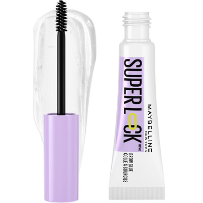 Super Lock Brow Glue Eyebrow Gel, Lightweight Brow Gel for up to 24HR Hold, Clea