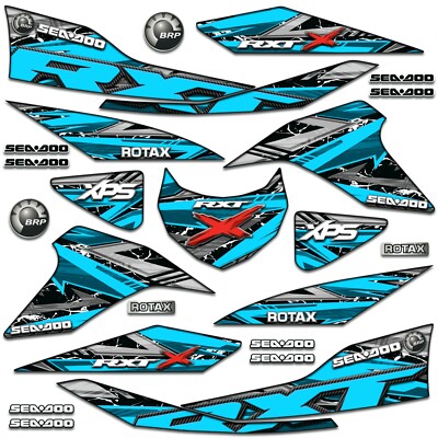 Dekalset Für 2019-2021 SEA DOO RXT 300 CYAN