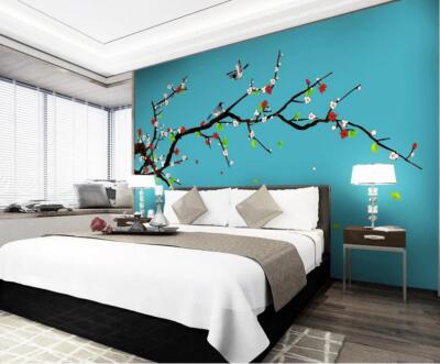3D Black Branches 1717 Wallpaper Mural Paper Wall Print Indoor Murals CA Coco