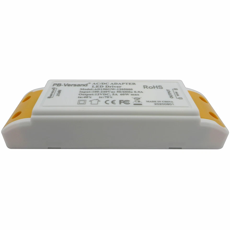 LED Trafo 12V DC 60 Watt flachTransformator Driver Netzteil kompakt universal - Bild 4 von 4