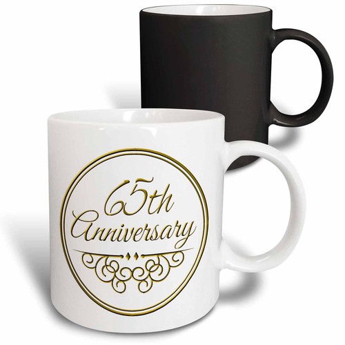 3dRose 65th Anniversary gift - gold text for celebrating wedding anniversaries - - 第 3/14 張圖片