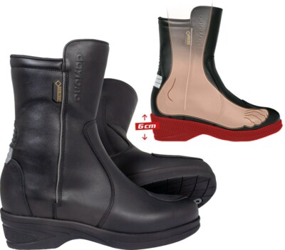 Daytona SL Pilot GTX Gr. 41 Damen Motorrad Stiefel GoreTex 6cm Absatz Erhöhung