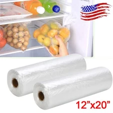 700 Plastic Produce Bags On Roll 12" x 20" Kitchen Fruit Vegetable Food Storage