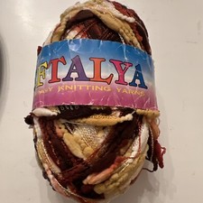 Novelty Yarn 1 Ball White Beige Brown 3.40oz