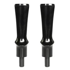 2 Pcs Smoking Mouthpiece Replacement Tobacco Black Plastic Fit 9mm Filter