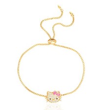 Hello Kitty Gold Lariat Bracelets for Women   Officially Licensed Sanrio J