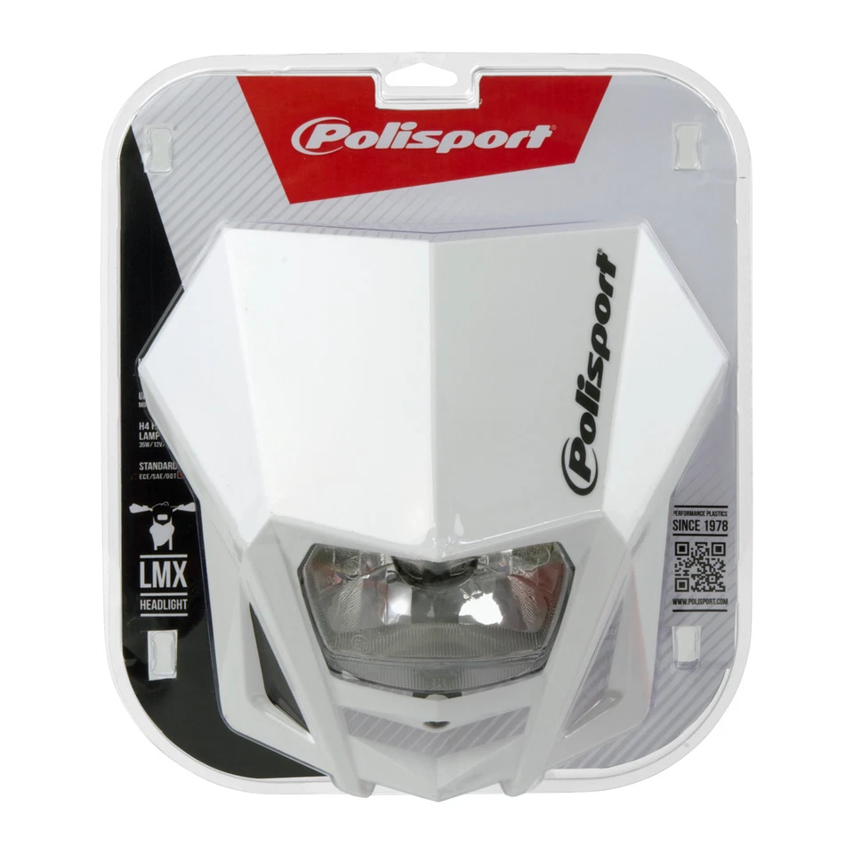 Faro universal legal para carretera Polisport LMX Enduro blanco KTM CRF RMZ YZF KXF FE Foto 4 de 4