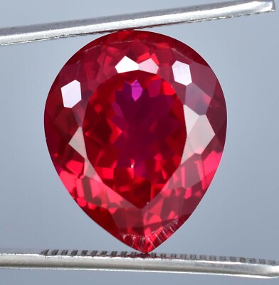 10x16 MM Natural Mozambique Blood Red Ruby Pear Cut Loose Gemstone GIT Certified